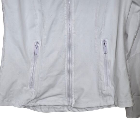 Lulemon Define Full Zip Jacket Luon White Reflective Logo On Back Size 8 - Picture 4 of 10